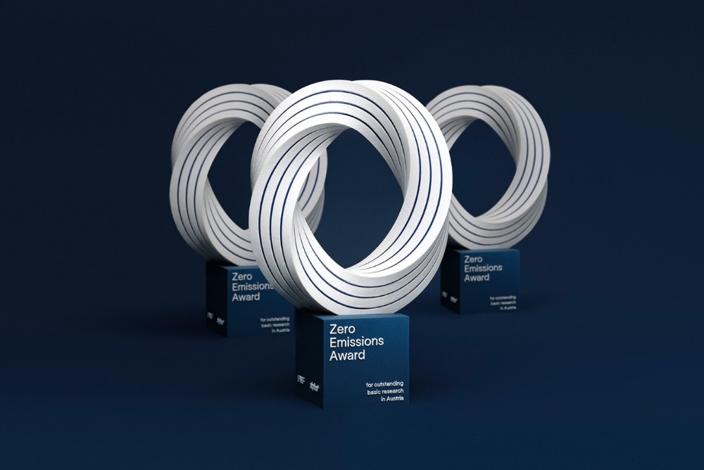 The Zero Emissions Awards trophies.