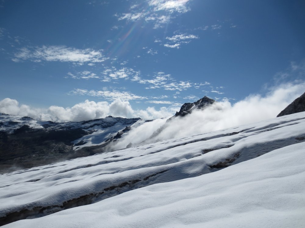Tsanteleina-Gletscher, Nordwestitalien, August 2015.
