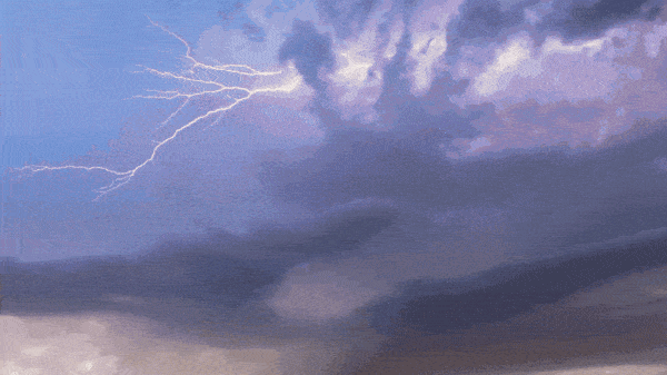 Lightning in the sky.