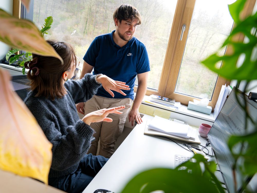 Assistant Professor Lisa Bugnet and PhD student Lukas Einramhof