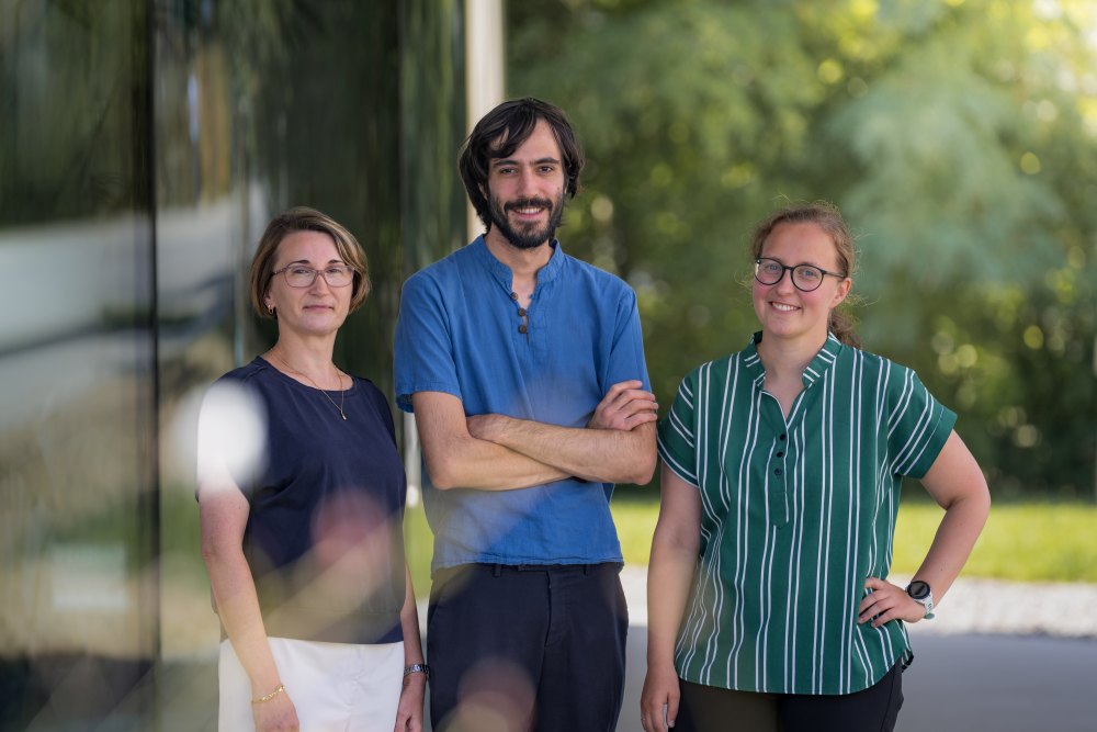 Professor Monica Vișan with assistant professors Yuval Wigderson and Vivian Kuperberg.